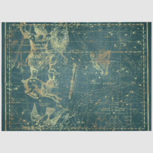 Papel De Seda Serie de Mapas Estrella de Oro Diseño 26