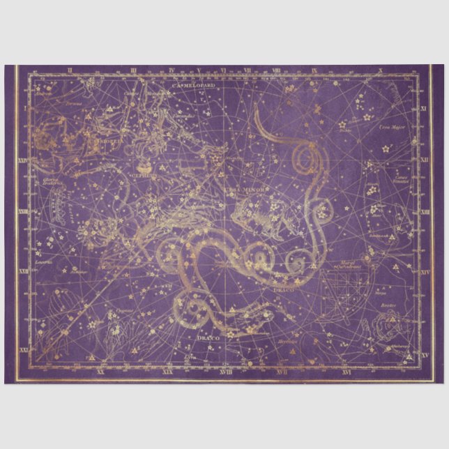 Papel De Seda Serie de Mapas Estrella de Oro Diseño 3 (Anverso)