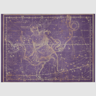 Papel De Seda Serie de Mapas Gold Star Diseño 12