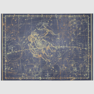 Papel De Seda Serie de Mapas Gold Star Diseño 16