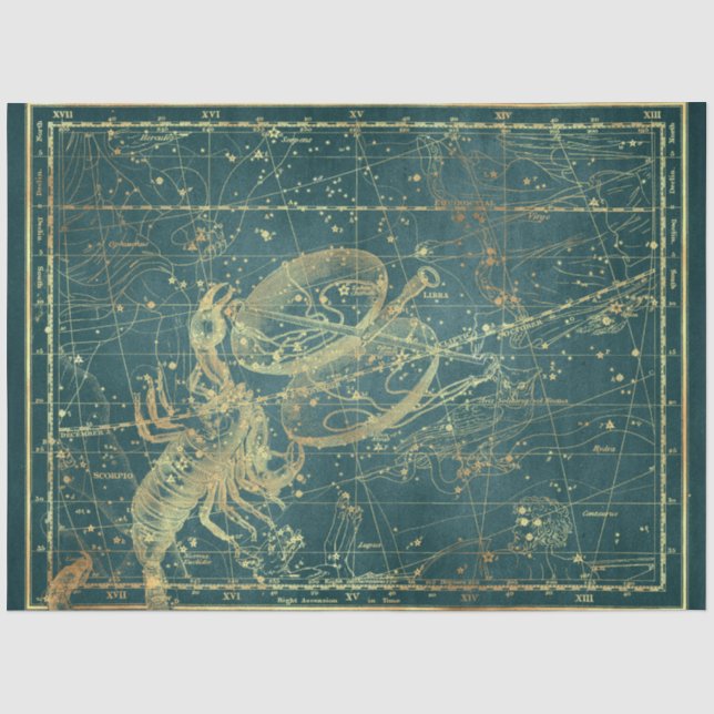 Papel De Seda Serie de mapas Gold Star Diseño 23 (Anverso)