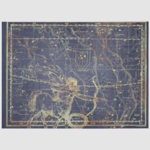 Papel De Seda Serie de mapas Gold Star Diseño 6