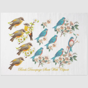 Papel De Seda Serie de pájaros silvestres diseño 8