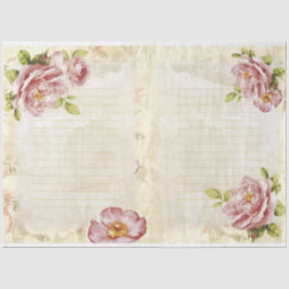 Papel De Seda Serie de Rosas Románticas Diseño 7