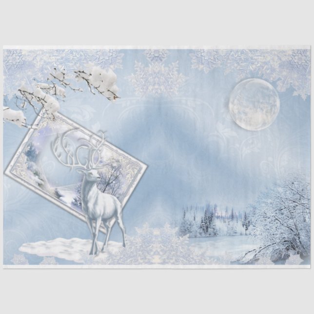 Papel De Seda Serie Diseño Tierra Maravillosa de Invierno 9 (Anverso)