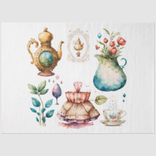 Papel De Seda Serie Fiesta de Té de Alicia Diseño 3
