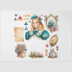 Papel De Seda Serie Fiesta de Té de Alicia Diseño 4
