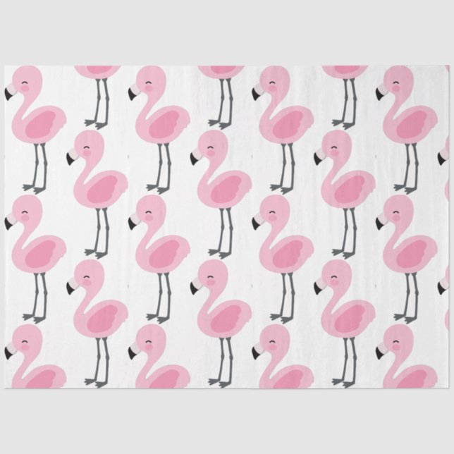 Papel De Seda Serie Flamingo Tropical Diseño 3 (Anverso)