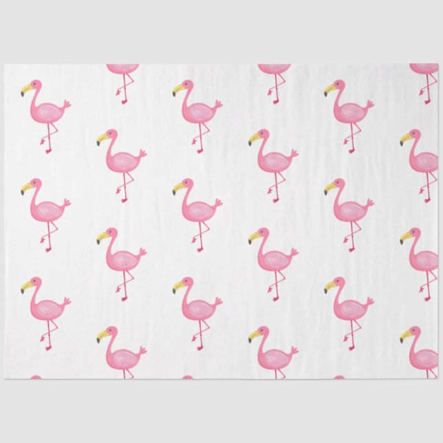 Papel De Seda Serie Flamingo Tropical Diseño 4 (Anverso)