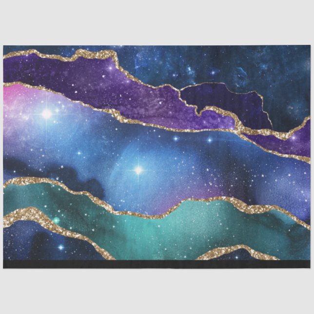 Papel De Seda Serie Galaxy Agate Diseño 13 (Anverso)
