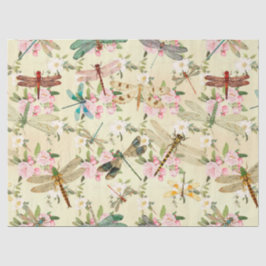 Papel De Seda Serie Libélulas Vintage Diseño 14
