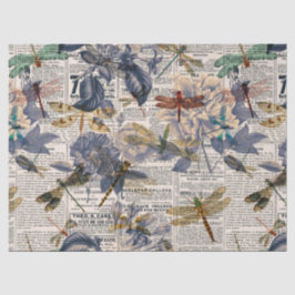 Papel De Seda Serie Libélulas Vintage Diseño 5