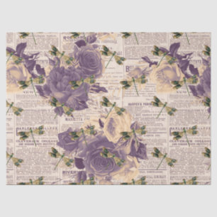 Papel De Seda Serie Libélulas Vintage Diseño 6