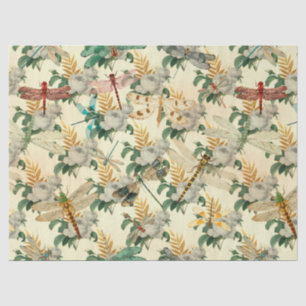Papel De Seda Serie Libélulas Vintage Diseño 7