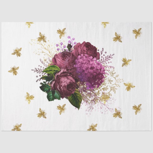 Papel De Seda Serie Lovely Bee Diseño 54 (Anverso)