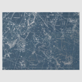 Papel De Seda Serie Mapa Estelar Galaxia de Plata Diseño 1