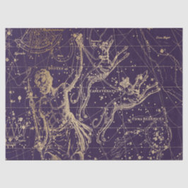 Papel De Seda Serie Mapa Estelar Galaxia Dorada Diseño 5