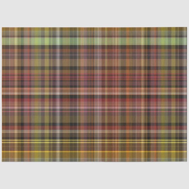 Papel De Seda Serie Plaid de Otoño Diseño 20 (Anverso)