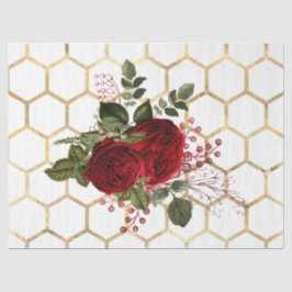 Papel De Seda Serie Red Rose Bee Diseño 66