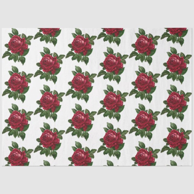 Papel De Seda Serie Red Rose Steampunk Diseño 11 (Anverso)