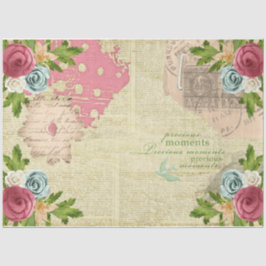Papel De Seda Serie Rosa Romántica Diseño 10