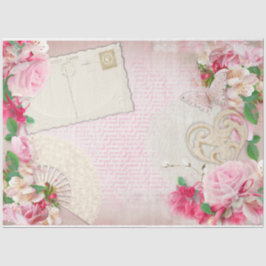 Papel De Seda Serie Rosa Romántica Diseño 12