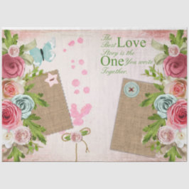 Papel De Seda Serie Rosa Romántica Diseño 8