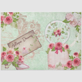 Papel De Seda Serie Rosa Romántica Diseño 9