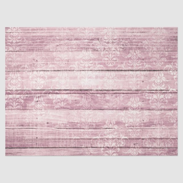 Papel De Seda Serie Shabby Chic Madera Diseño 13 (Anverso)