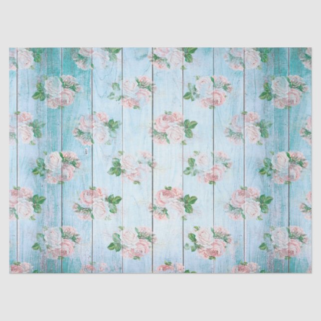 Papel De Seda Serie Shabby Chic Madera Diseño 5 (Anverso)