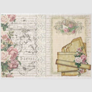 Papel De Seda Serie Victoriana Shabby Chic Diseño 3