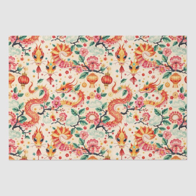 Papel De Seda Serpent Dreams Chiness Año Nuevo (Anverso)