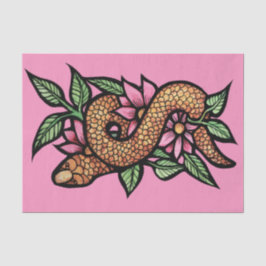 Papel De Seda Serpiente de flor