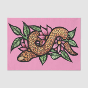 Papel De Seda Serpiente de flor