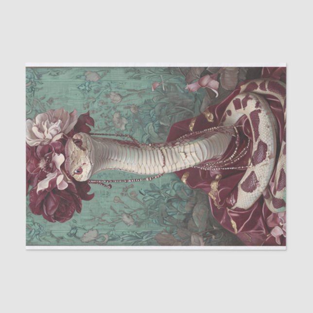Papel De Seda Serpiente de flores (Anverso)