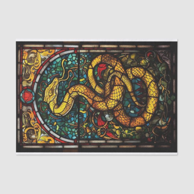 Papel De Seda Serpiente de vidrio manchado (Anverso)