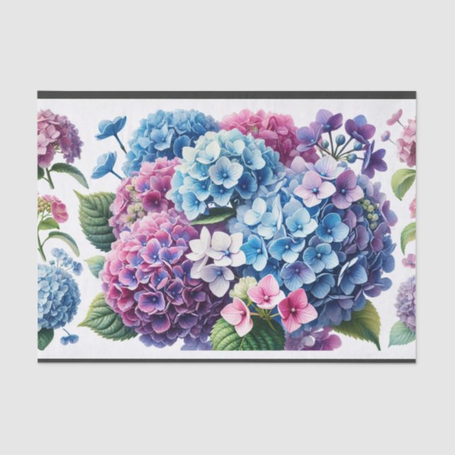 Papel De Seda servetten, decoupage, hydrangeas, crea (Anverso)