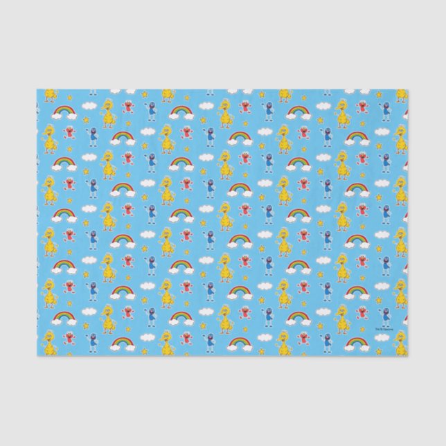 Papel De Seda Sesame Pals Rainbow Doodley Pattern (Anverso)