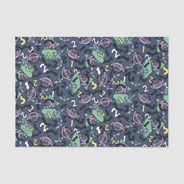 Papel De Seda Sésamo | Patrón de conde von Count Doodle (Anverso)