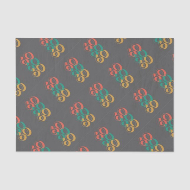 Papel De Seda Sesenta grises retro (Anverso)