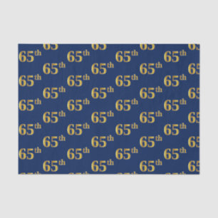 Papel De Seda Sesenta-Quinto) acontecimiento azul, falso del oro