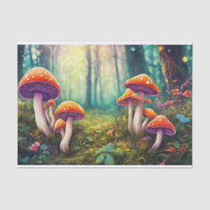 Papel De Seda Setas psicodélicas rojas en el bosque