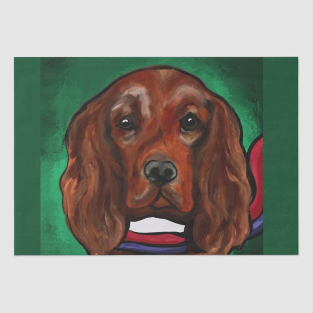 Papel De Seda Setter Rojo Irlandés (Anverso)