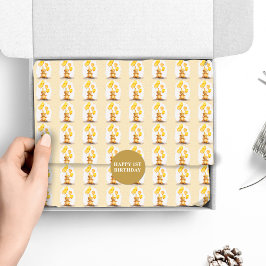 Papel De Seda Sexo de nacimiento del primer cumpleaños: oso amar