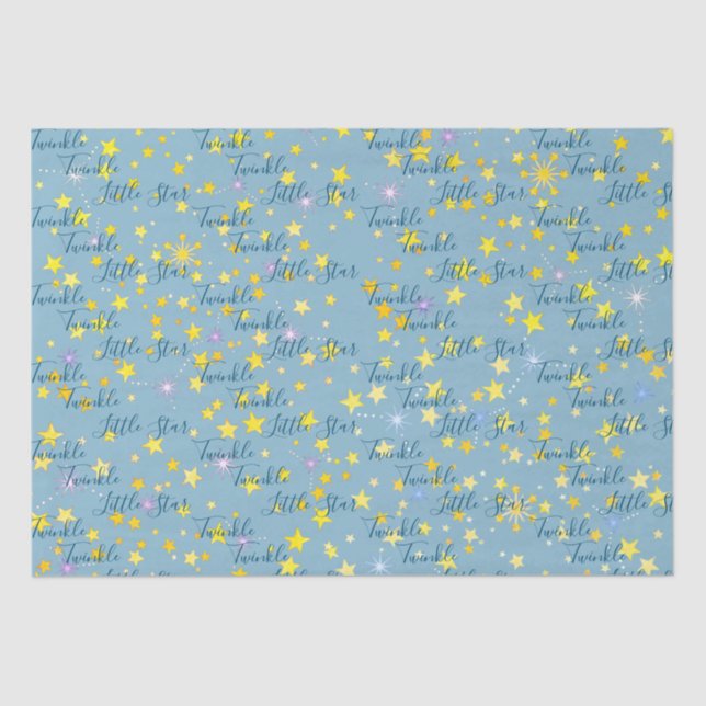 Papel De Seda Sexo suave Neutral Twinkle Twinkle Little Star (Anverso)