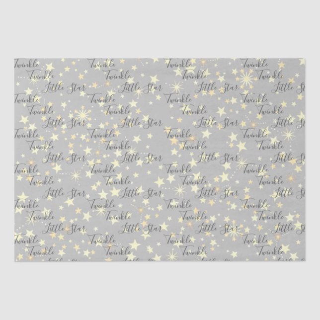 Papel De Seda Sexo suave Neutral Twinkle Twinkle Little Star (Anverso)
