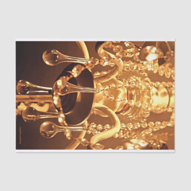 Papel De Seda Shabby Chandelier Bling 1-Gold (Anverso)