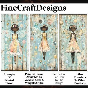 Papel De Seda Shabby Chic African American Angels AM2 Decoupage