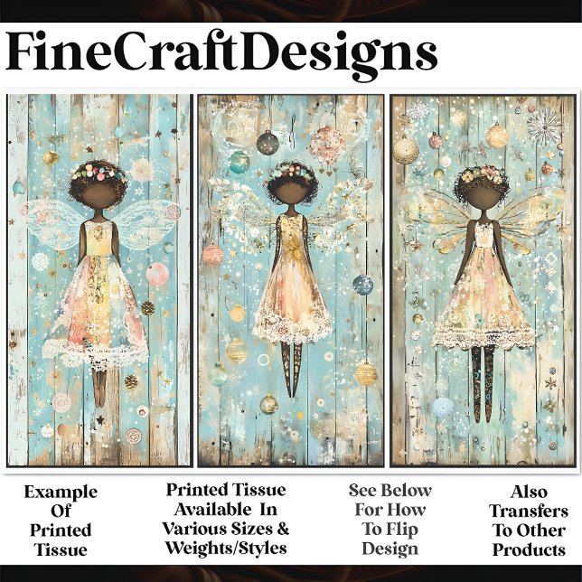 Papel De Seda Shabby Chic African American Angels AM2 Decoupage (Subido por el creador)