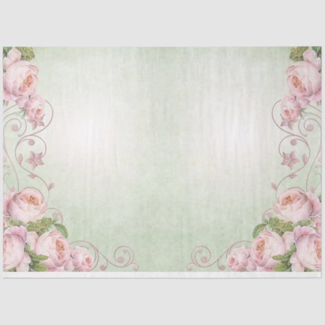 Papel De Seda Shabby Chic Collage Series Design 6 (Anverso)